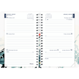 Blueline&reg; Dramatic Floral Weekly/Monthly Planner 8"x5" Bilingual Black