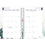 Blueline&reg; Dramatic Floral Weekly/Monthly Planner 8"x5" Bilingual Black