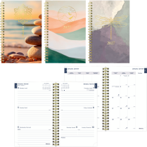 Blueline&reg; Minimalist Weekly/Monthly Planner 12 Month 8"x5" Bilingual Assorted Covers