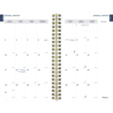Blueline&reg; Minimalist Weekly/Monthly Planner 12 Month 8"x5" Bilingual Assorted Covers