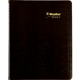 Blueline&reg; Essential Monthly Diary 16 Month Twin Wire Soft Cover 9-1/4"x7-1/4" Bilingual Black