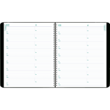 Blueline&reg; Essential Monthly Diary 16 Month Twin Wire Soft Cover 9-1/4"x7-1/4" Bilingual Black