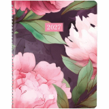 Blueline&reg; Essential Pink Ribbon Monthly Planner 8-7/8"x7-7/8" Bilingual Pink Daisy Design