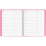 Blueline&reg; Essential Pink Ribbon Monthly Planner 8-7/8"x7-7/8" Bilingual Pink Daisy Design
