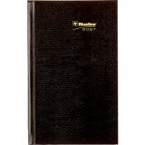 Blueline&reg; Traditional Daily Planner Hard Cover 8"x5" English Black