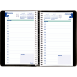 Blueline&reg; Essential Daily Planner 8"x5" English Black