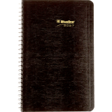 Blueline&reg; Essential Daily Planner 8"x5" English Black