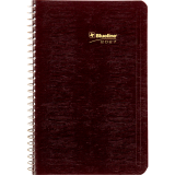 Blueline&reg; Essential Daily Planner Soft Cover 8" x 5" English Burgundy