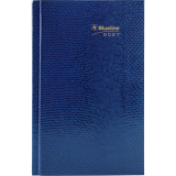 Blueline&reg; Essential Daily Planner Hard Cover 8" x 5" English Blue