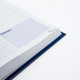 Blueline&reg; Essential Daily Planner Hard Cover 8" x 5" English Blue