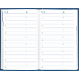 Blueline&reg; Essential Daily Planner Hard Cover 8" x 5" English Blue
