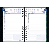 Blueline&reg; CoilPro&trade; Daily Diary 8"x5" Black Bilingual
