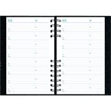 Blueline&reg; CoilPro&trade; Daily Diary 8"x5" Black Bilingual