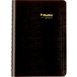 Blueline&reg; Essential PlannerPlus Daily Diary w/Follow-up Notes 8"x5" Black Bilingual