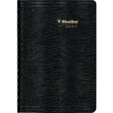 Blueline&reg; Essential Weekly Planner Soft Cover 8" x 6-1/2" Bilingual Black