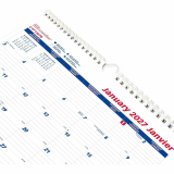 Blueline&reg; Monthly Wall Calendar Twin wire bound 12 months 15"x12" Bilingual