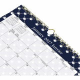 Blueline&reg; Monthly Wall Calendars Twin wire bound 12 months 15"x12" Bilingual Wildflowers