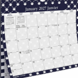 Blueline&reg; Monthly Wall Calendars Twin wire bound 12 months 15"x12" Bilingual Wildflowers