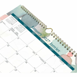 Blueline&reg; Monthly Wall Calendars Twin wire bound 12 months 15"x12" Bilingual Twilight Floral