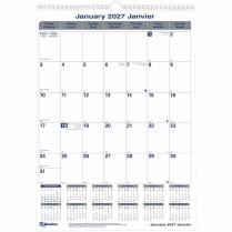 Blueline&reg; Net Zero Carbon&trade; Wall Calendar 12" x 17" Bilingual