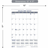 Blueline&reg; Net Zero Carbon&trade; Wall Calendar 12" x 17" Bilingual