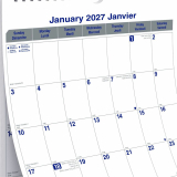Blueline&reg; Net Zero Carbon&trade; Wall Calendar 12" x 17" Bilingual