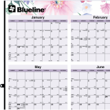 Blueline&reg; Yearly Wall Calendar 24" x 36" English