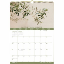 Blueline&reg; Minimalist Design Wall Calendar 12"x17" Bilingual Assorted Colours