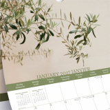 Blueline&reg; Minimalist Design Wall Calendar 12"x17" Bilingual Assorted Colours