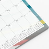 Blueline&reg; Colourful Wall Calendar 12" x 17" Bilingual Azure Design