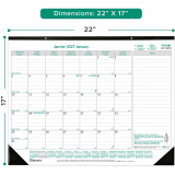 Blueline&reg; Ecologix&trade; Monthly Desk Pad 22"x17" Bilingual
