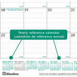 Blueline&reg; Ecologix&trade; Monthly Desk Pad 22"x17" Bilingual