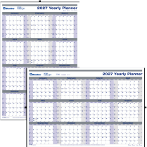 Blueline&reg; Net Zero Carbon&trade; Wall Calendar Laminated 24" x 36" English