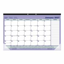 Blueline&reg; Monthly Desk/Wall Calendar 17-3/4"x10-7/8" English