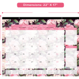 Blueline&reg; Pink Daisy Monthly Desk Pad 22"x17" Bilingual