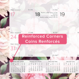 Blueline&reg; Pink Daisy Monthly Desk Pad 22"x17" Bilingual