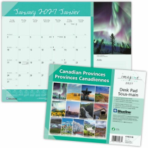 Blueline&reg; Desk Pad Canadian Province 22"x17" Bilingual