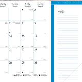 Blueline&reg; Imagine Collection Mothly Desk Pad World Panoramas 22" x 17" Bilingual