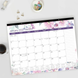 Blueline&reg; Monthly Desk Pad 22"x17" Bilingual Floral Design