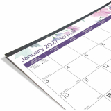 Blueline&reg; Monthly Desk Pad 22"x17" Bilingual Floral Design