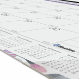 Blueline&reg; Monthly Desk Pad 22"x17" Bilingual Floral Design