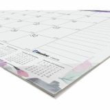 Blueline&reg; Monthly Desk Pad 22"x17" Bilingual Floral Design