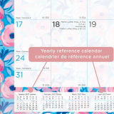 Blueline&reg; Gold Detail Monthly Desk Pad 22"x17" Bilingual