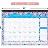 Blueline&reg; Gold Detail Monthly Desk Pad 22"x17" Bilingual
