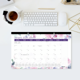 Blueline&reg; Monthly Desk Pad  17-3/4"x10-7/8" Bilingual Floral Design