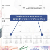 Blueline&reg; Monthly Desk Pad  17-3/4"x10-7/8" Bilingual Floral Design