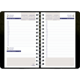 Blueline&reg; DuraGlobe&trade; Daily Planner Soft Cover 8" x 5" Bilingual Black