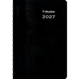 Blueline&reg; DuraGlobe&trade; Daily Planner Soft Cover 8" x 5" Bilingual Black