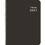 Blueline&reg; DuraGlobe&trade; Monthly Planner 8-7/8"x7-1/8" Bilingual Black