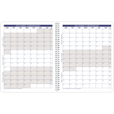 Blueline&reg; DuraGlobe&trade; Monthly Planner 8-7/8"x7-1/8" Bilingual Black